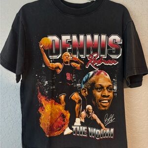 Vintage Rodman Apparel Graphic NBA Tee Shirt